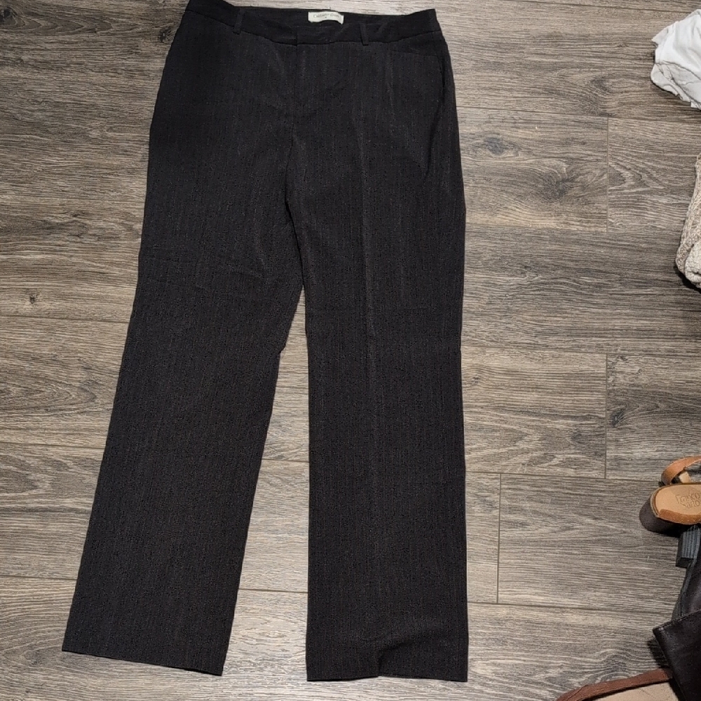 Coldwater Creek Dark Gray Pinstripe Pants